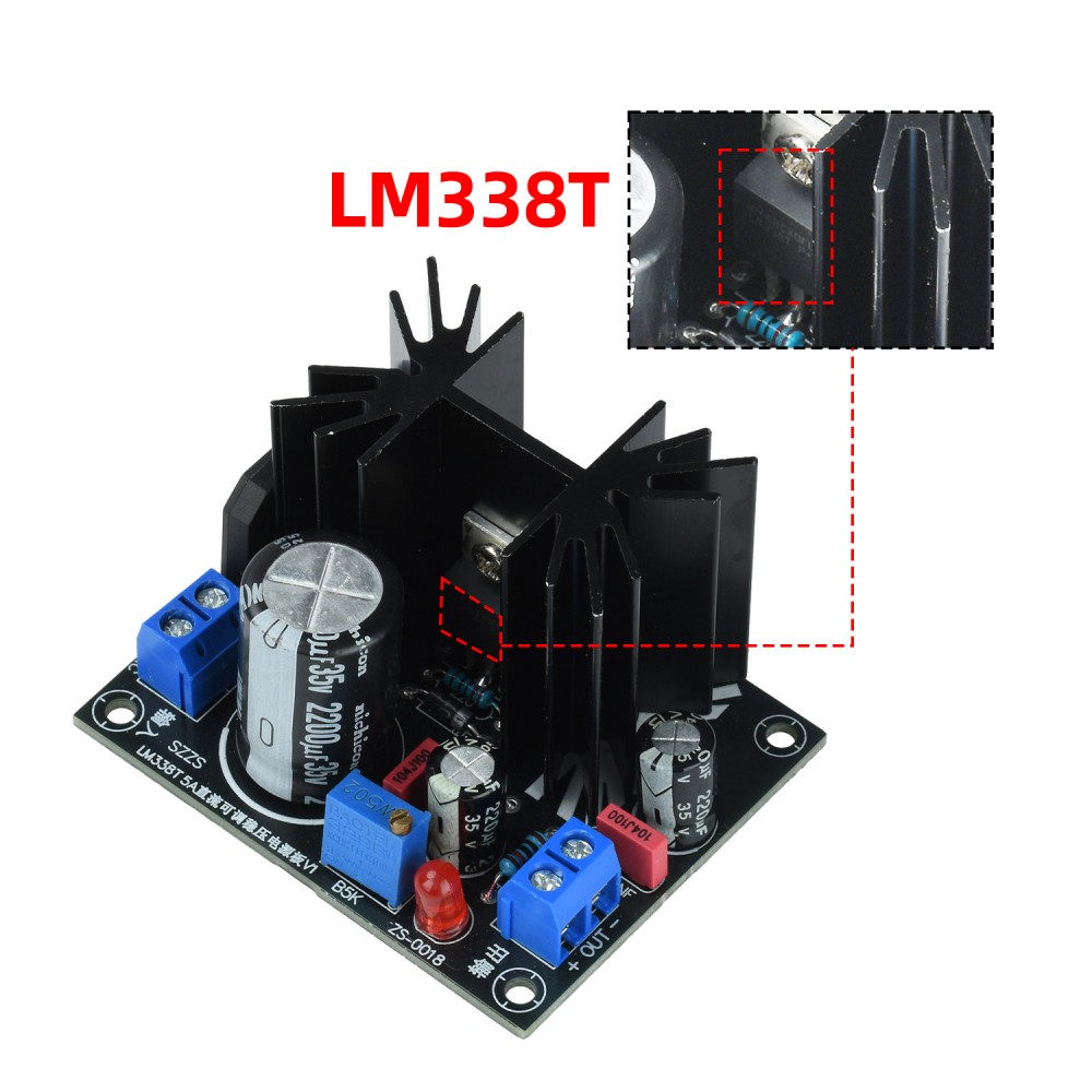 Linear Lab Power Supply Adjustable - LM338T Modul Regulator Tegangan Linier Yang