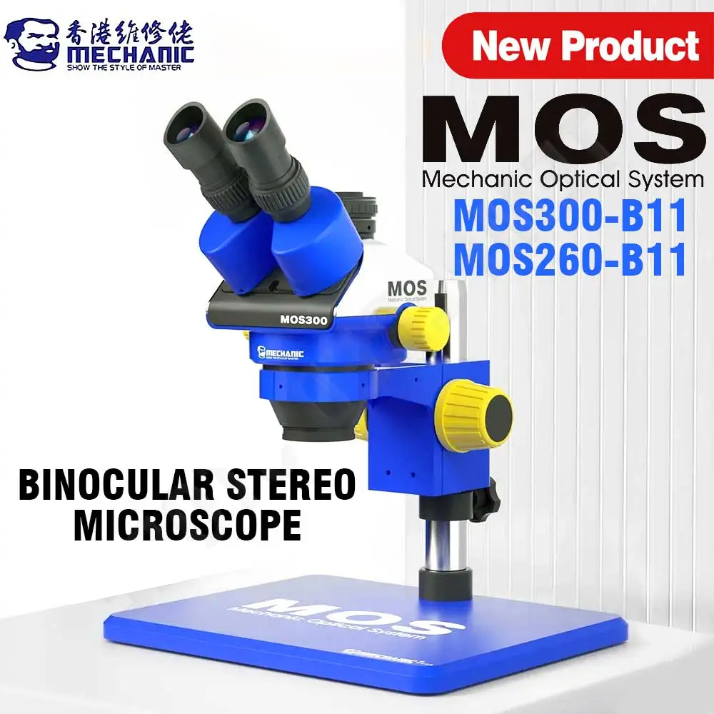 Stereo Trinocular Microscope Pcb - Mekanik MOS260-B11/MOS300-B11HD Teropong/Trinokular Mikroskop Stereo untuk