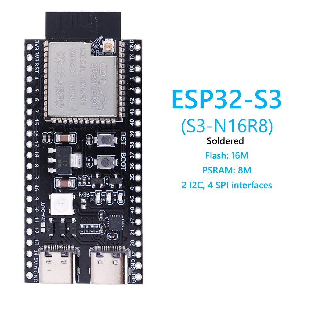 Esp32 S3 Development Board Lot - Papan Pengembangan ESP32 S3 dengan Kit