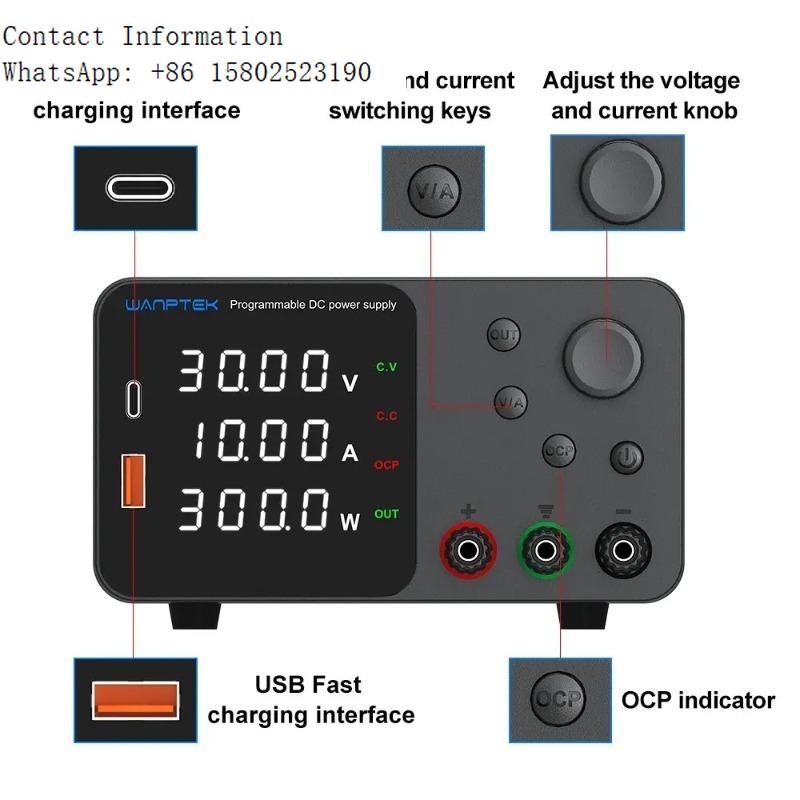 Programmable Dc Power Supply 30V 10A - TPS3010 30V 10A Power Supply DC