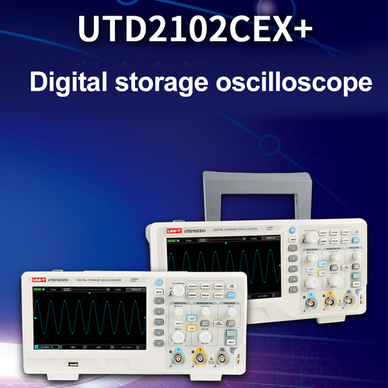 UNI-T UTD2102CEX + Osiloskop P - Digital Storage Oscilloscope 100Mhz ulasan dan harga