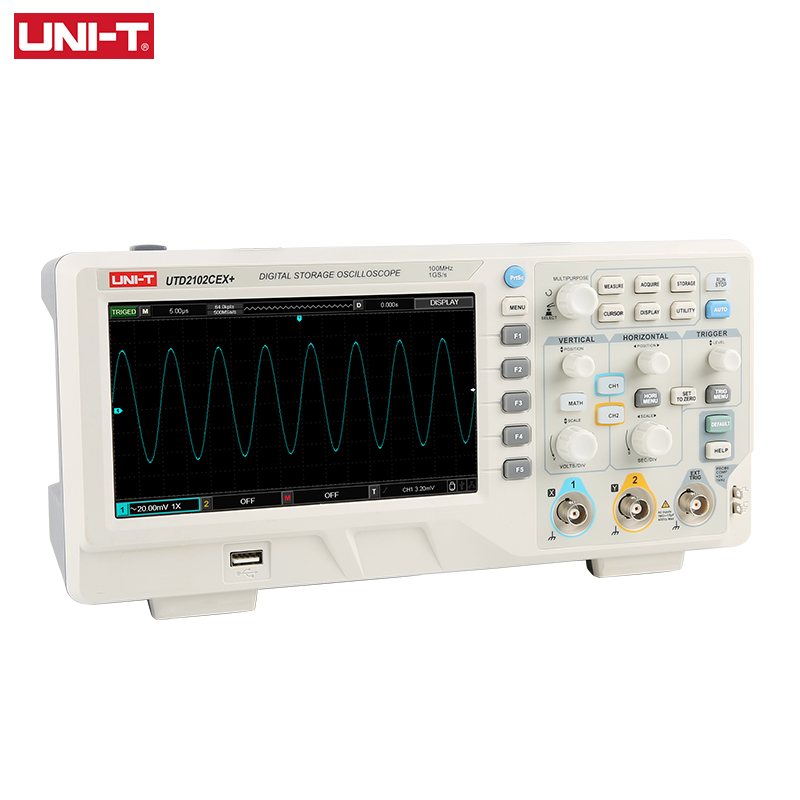 UNI-T UTD2102CEX + Osiloskop P - Digital Storage Oscilloscope 100Mhz ulasan dan harga