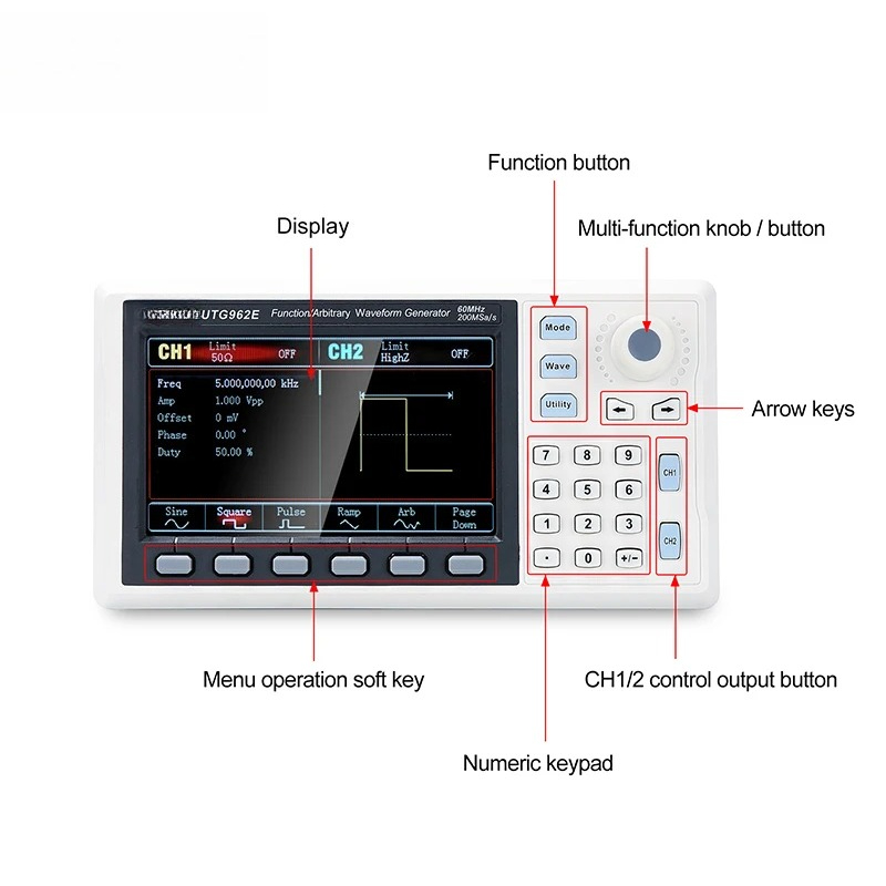 Generator Sinyal Fungsi UTG932 - Function Arbitrary Waveform Generator ulasan dan harga
