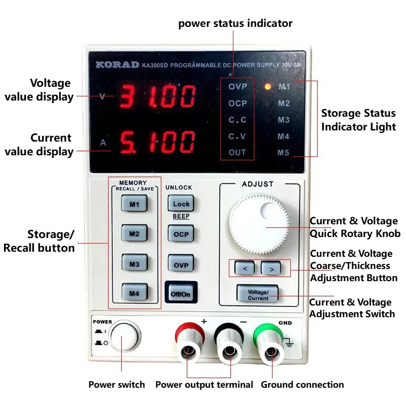 30V 60V 2A 3A 5A 10A Catu Daya - Programmable Dc Power Supply 30V 10A ulasan dan harga