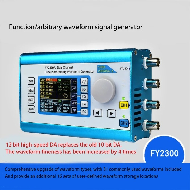 FY2300 Fungsi DDS Saluran Gand - Function Arbitrary Waveform Generator ulasan dan harga