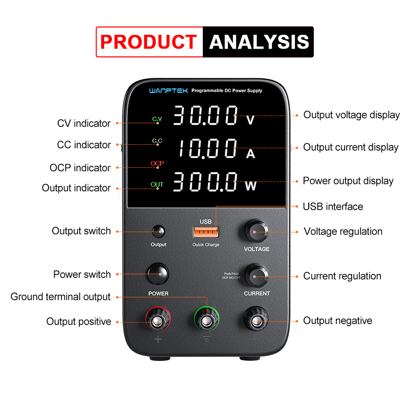 Wanptek Catu Daya DC Yang Dapa - Programmable Dc Power Supply 30V 10A ulasan dan harga