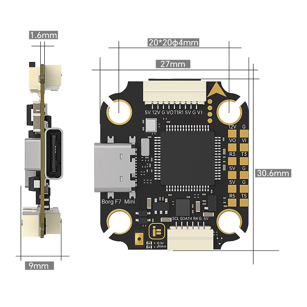 IFlight Borg F7 Mini Stack ICM - Fpv Flight Controller F7 Stack 60A ulasan dan harga