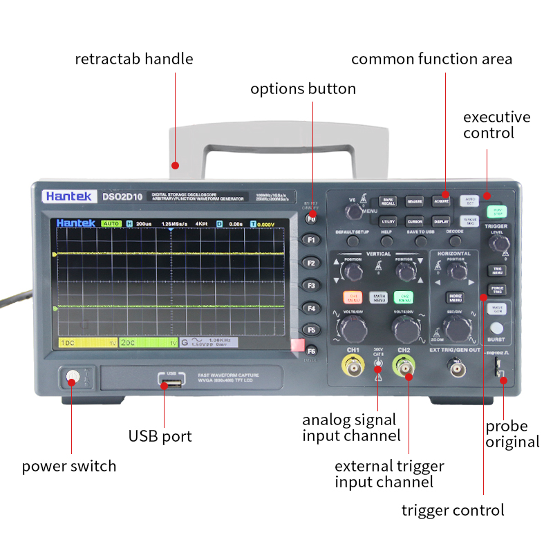 Osiloskop Penyimpanan Digital  - Digital Storage Oscilloscope 100Mhz ulasan dan harga