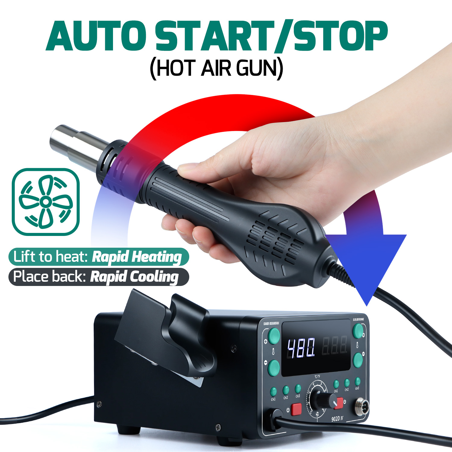 Stasiun Solder 902D-IV 775W T1 - Hot Air Rework Station T12 ulasan dan harga