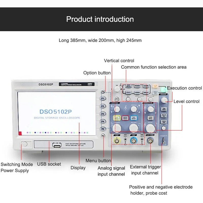 Pengiriman Gratis Hantek DSO51 - Digital Storage Oscilloscope 100Mhz ulasan dan harga