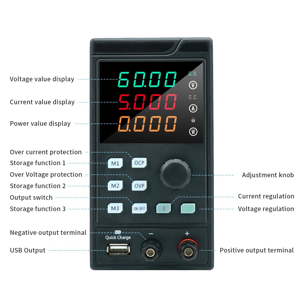 MYAMI 30V 32V 10A dengan USB/R - Programmable Dc Power Supply 30V 10A ulasan dan harga